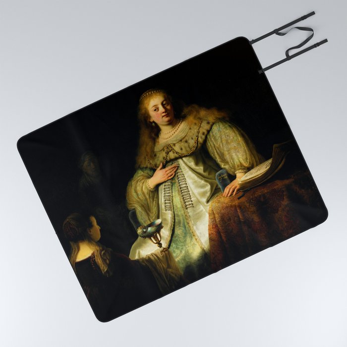 Artemisia by Rembrandt (1634) Picnic Blanket