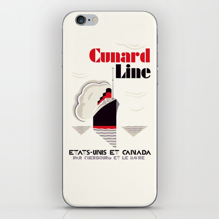 Cunard Line art deco style iPhone Skin