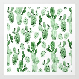 Green Cactus Field - Large Art Print