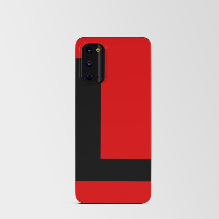 Letter L (Black & Red) Android Card Case