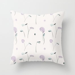 Pink Floral Get Together  Throw Pillow