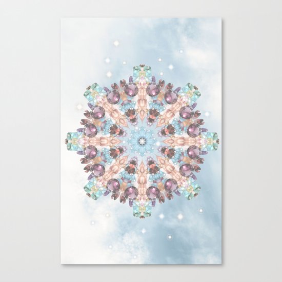 Subtle Pastel Mandala Canvas Print