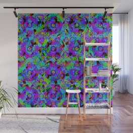 Purple Space Pines Wall Mural