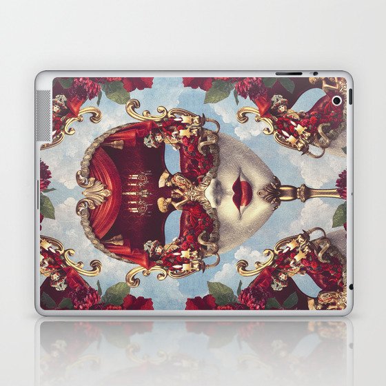 Floral Decadence - Red & Gold Venetian Mask Laptop & iPad Skin