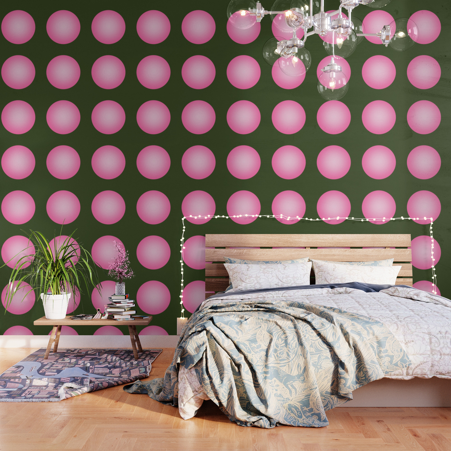 Gaussian Blur Pink Green Wallpaper by Jodi Feddon | Society6