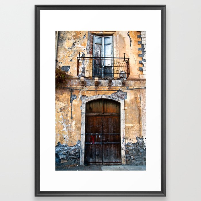 Sicilian facade of Taormina Framed Art Print