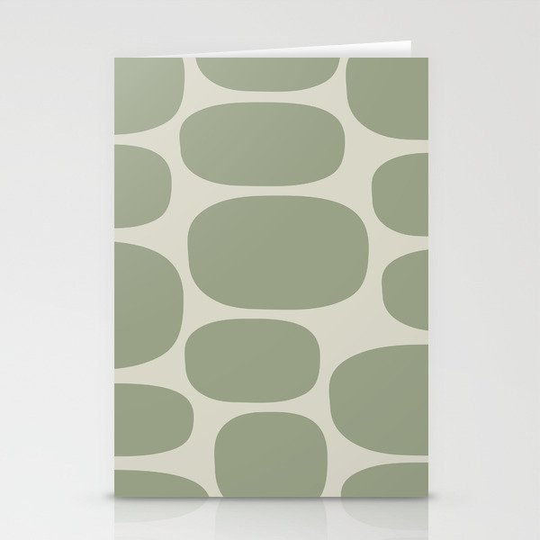 Modernist Spots 250 Green and Beige Stationery Cards