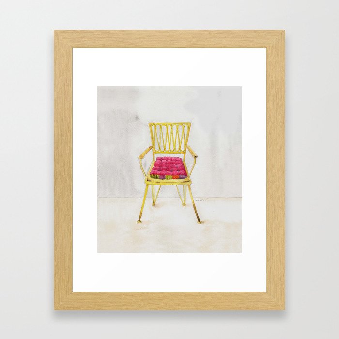 yellow.chair Framed Art Print