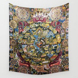 wheel of life Wall Tapestry