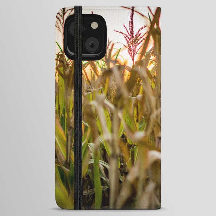 Argentina Photography - Big Corn Field Under The Sunset iPhone Wallet Case