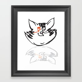Cat with orange eye Framed Art Print