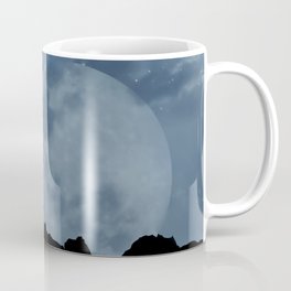 Wolf howling at full moon Coffee Mug