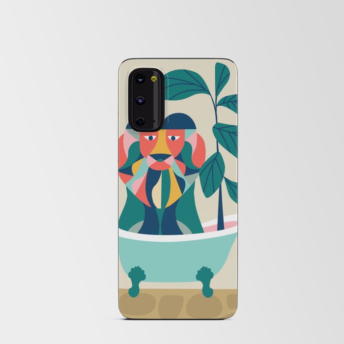 Lion in the bathtub Android Card Case