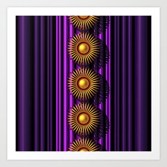 Purple/Gold Art Print