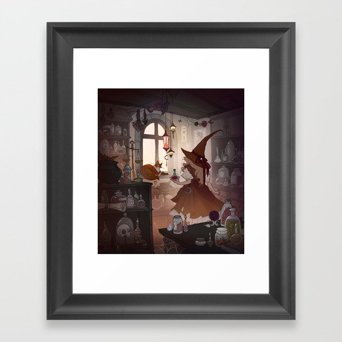 Apothecary Witch Framed Art Print