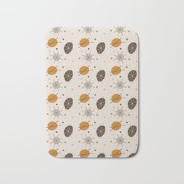 Orange, Brown and Tan Mid Century Abstract Shapes 24 Bath Mat