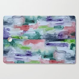 Abstract Green and Purple Wash Cutting Board