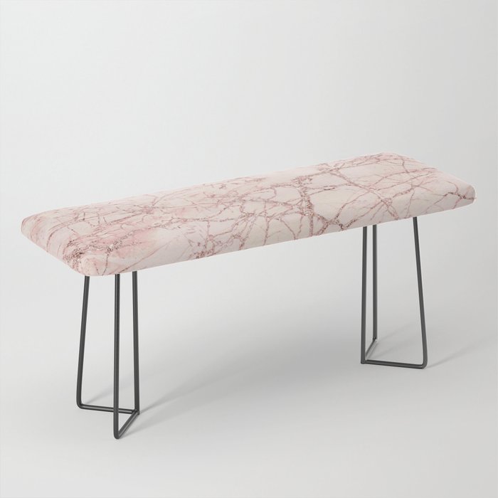 Rose Glitter Line Marble Collection Bench