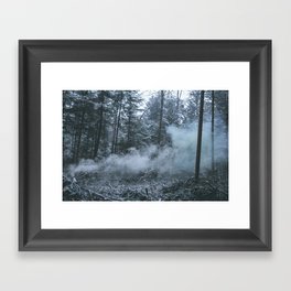 dark smoke Framed Art Print