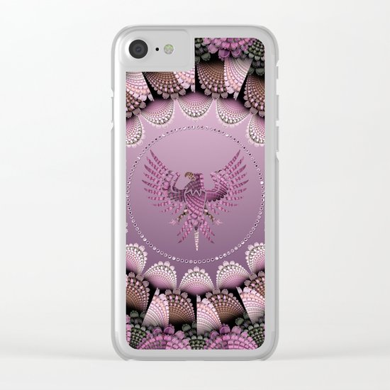 Tribal pattern mandala with an eagle Clear iPhone Case