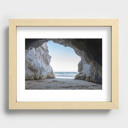 Pismo Beach Cave Recessed Framed Print