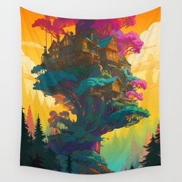 Treehouse Dreams Wall Tapestry