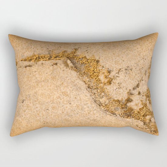 Vintage Moss Flourishes Rectangular Pillow