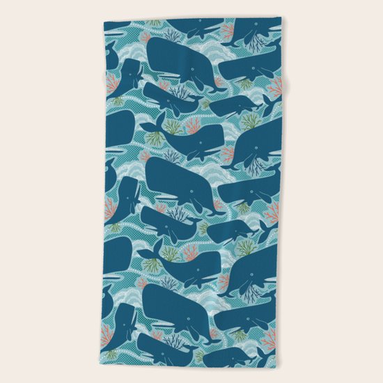 Aquatic Life Beach Towel