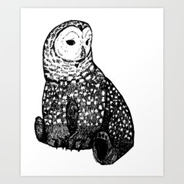 Owl-Bear Art Print