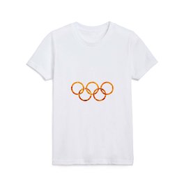 Flaming Olympic Rings Kids T Shirt