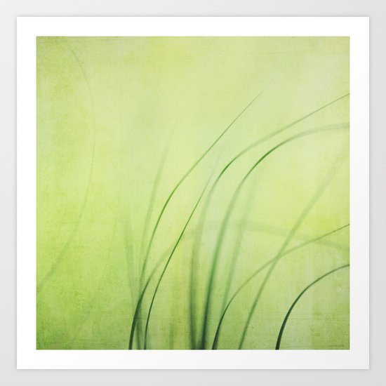 Swaying Grasses (with texture) Art Print