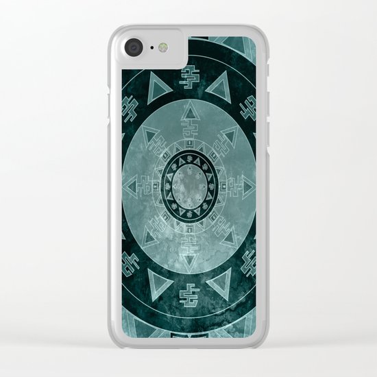 ethnic mandala with watercolors Clear iPhone Case