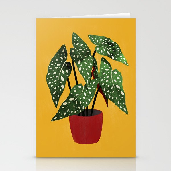 Begonia maculata pot watercolor Stationery Cards