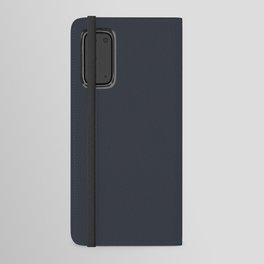 Dark Gray Blue Solid Color Pantone Collegiate Blue 19-4051 TCX Shades of Black Hues Android Wallet Case