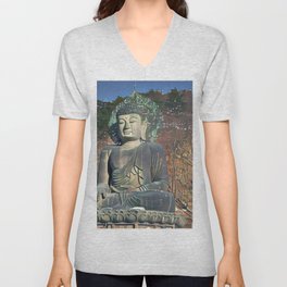 Bronze Buddha Statue | Zen Buddhism | Spiritual | Meditate | Peaceful | Namaste | Asia | Travel Photography Art V Neck T Shirt