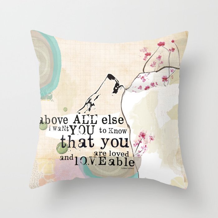 Above All You are Loved Throw Pillow