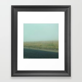 Traveling through fog Framed Art Print