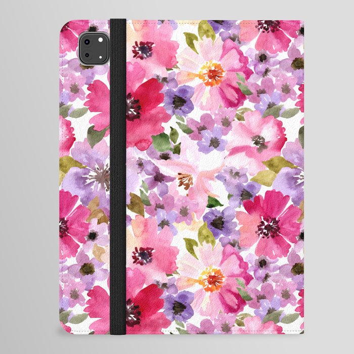 FLOWERS WATERCOLOR 6 iPad Folio Case