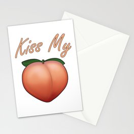 Kiss My Peachy Peach Stationery Cards