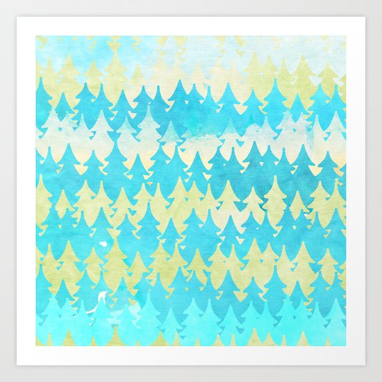 The secret forest -on a wonderful day - Abstract tree pattern Art Print