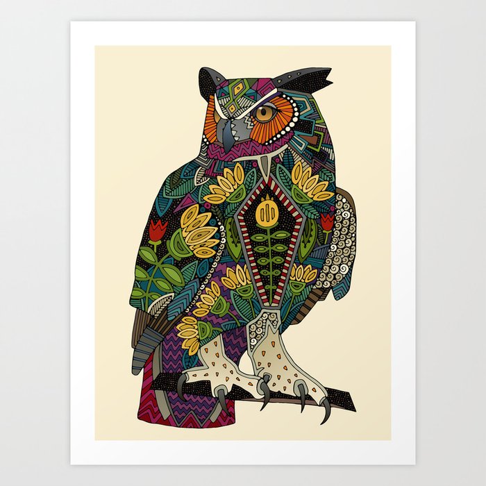 wise owl Art Print