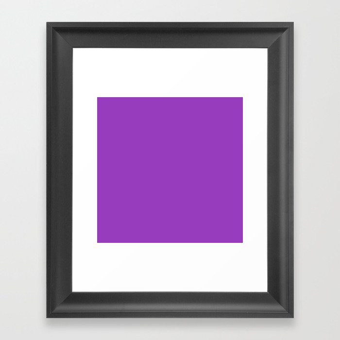 VIOLET PURPLE pastel solid color  Framed Art Print