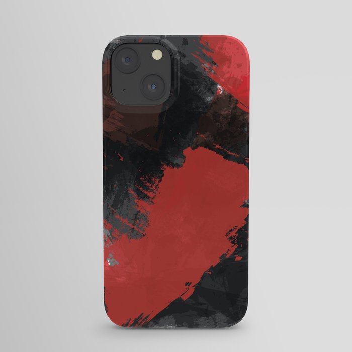Red and Black Paint Splash iPhone Case