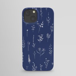 Classic Blue Wildflowers iPhone Case