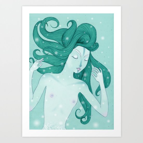 The mermaid Art Print