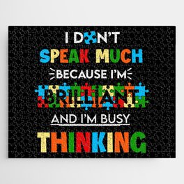 Busy Thinking Autism Awareness Quote Jigsaw Puzzle