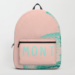 MONTREAL BIOSPHERE PINK Backpack | Pink, Pastelcolors, Photo, Montreal, Digital, Biosphere, Quebec, Geodesiquedome, Color, Turquoise 