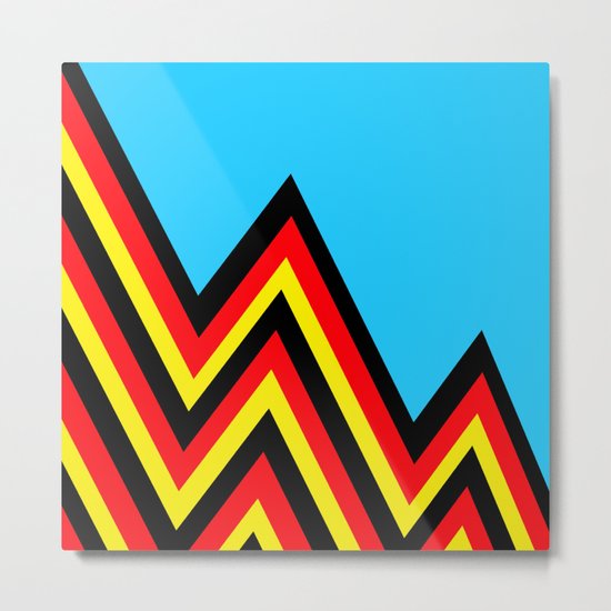 Black And Red And Yellow......And Blue Metal Print