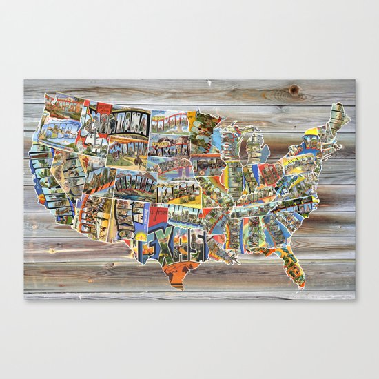 Greetings From Canvas Print