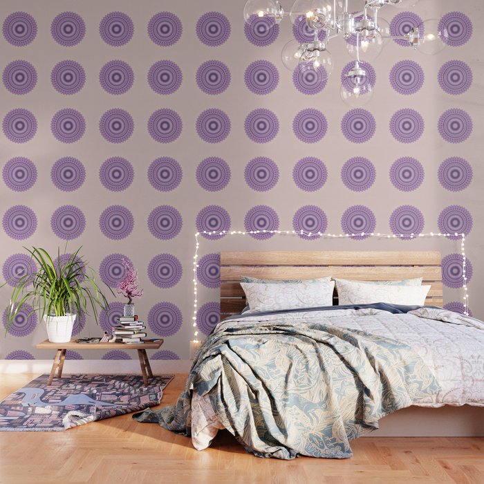Pastel Pink And Purple Mandala Wallpaper